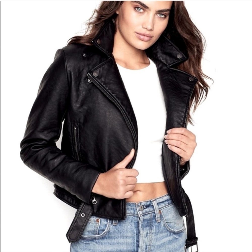 NWT Victoria’s Secret Relaxed Asymmetrical Faux Leather Jacket